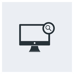 Monitoring icon, search icon