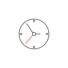 Clock flat icon, Time & watch, vector graphics, a colorful fille