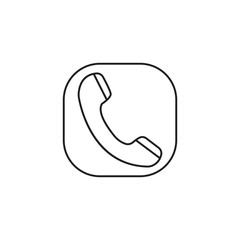 Phone Call line icon, incoming & vintage, vector graphics, a lin