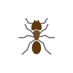 Ant icon vector, filled flat sign, solid colorful pictogram isolated on white. Symbol, logo illustration