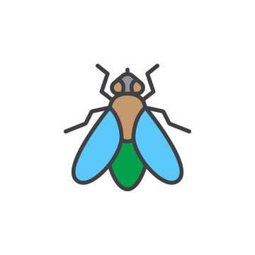 recommend clip art: Fly line icon, filled outline vector sign, linear colorful pictogram isolated on white. Symbol, logo illustration