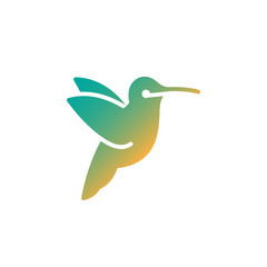 Hummingbird icon vector, filled flat sign, solid colorful pictogram isolated on white. Symbol, logo illustration