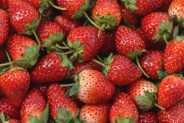 Stack ripe strawberry organic for background