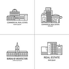 Set of real estate logo.