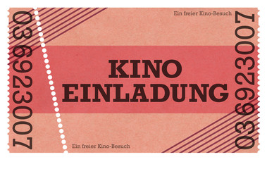 Kino Einladung  - Classic Ticket - Freunde ins Kino einladen / Vintage Design / Retro Style
