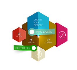 Geometric business infographics templates