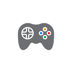 Video game symbol. Gamepad icon vector, filled flat sign, solid colorful pictogram isolated on white. Logo illustration