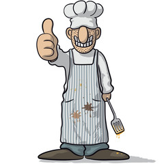 smiling chef with thumb up