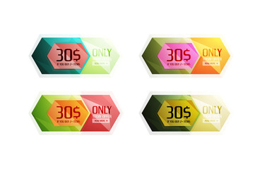 Vector special offer stickers and banners