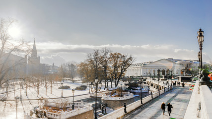 Fototapeta premium Manezh Square in Moscow in winter