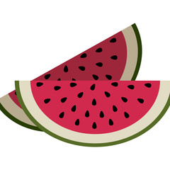 Watermelon fruit icon. Healthy organic and fresh food theme. Isolated design. Vector illustration