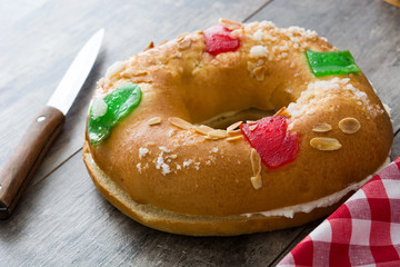 Spanish typical epiphany cake 