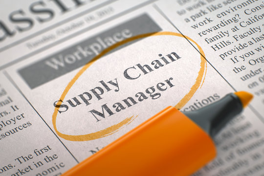 We're Hiring Supply Chain Manager. 3D.