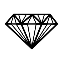 Diamond icon. Gem jewelry and brilliant theme. Isolated design. Vector illustration