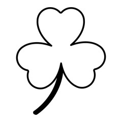 Clover leaf icon. Luck plant spring celebration and fortune theme. Isolated design. Vector illustration