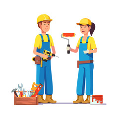 Workers in uniform