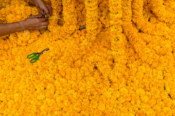 Marigold flower decoration