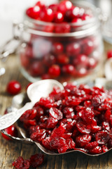 Dried and fresh cranberries
