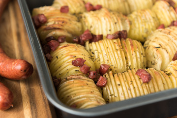 Crispy potato roast with olive oil