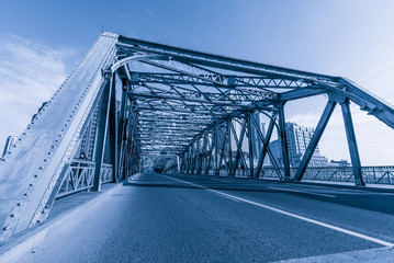 Waibaidu bridge, in Shanghai Bund