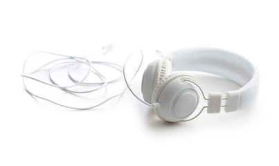 White headphones.