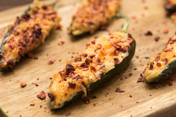 Jalapeno baked with cheese and sauce