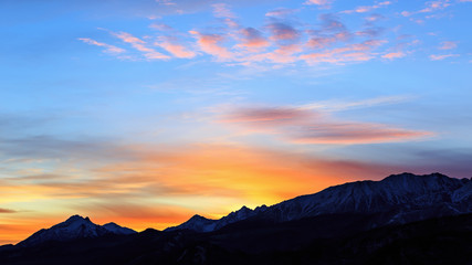 Obraz na płótnie Canvas Sunrise over the Polish Tatra mountains
