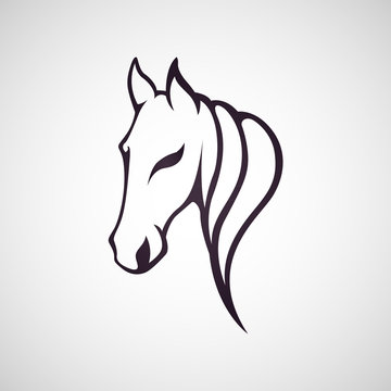 Horse logo vector icon design