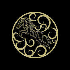 Horse logo vector icon design