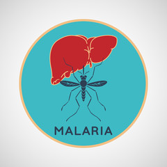 MALARIA vector logo icon design