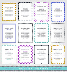 Vector Modern frames and borders set, Contemporary book covers