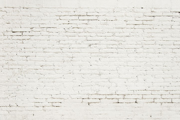 Old brick wall with white paint background texture