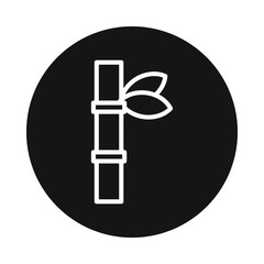 Japan bamboo icon isolated on white background