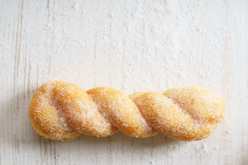 twisted bread donut