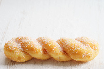 twisted bread donut