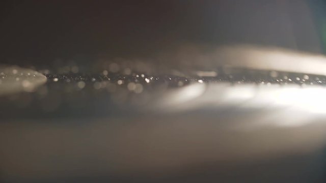 Vinyl record spinning in extreme close up HD stock footage.
