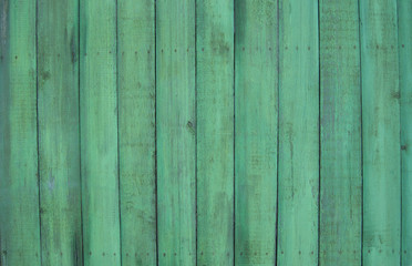 Fototapeta na wymiar Wood planks, green texture, wooden background, fence