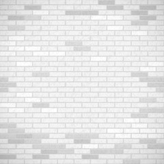 White brick wall. Industrial construction background. Stock vect