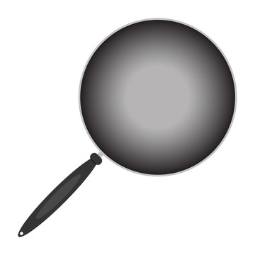 Frying pan icon on white background.illustration EPS 10.