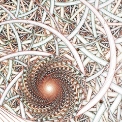 Light shiny fractal spiral, digital artwork for creative graphic design