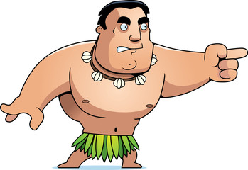 Cartoon Islander Angry