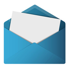 Open Envelope - Blank Paper - 129682343