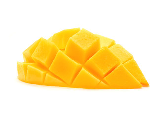 mango slice isolated on white background