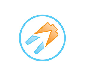 Modern Power Battery Logo Symbol - Future Direction Energy