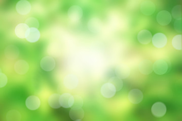 Green background blur.