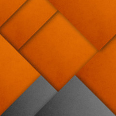 Material design wallpaper. Real paper texture. Gray shades and orange
