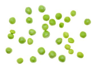 Snow peas isolated on white background