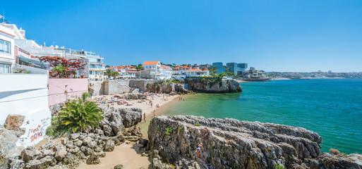 Scenic summer view in Cascais, Lisbon district, Portugal - obrazy, fototapety, plakaty