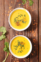 lentils soup with curcuma