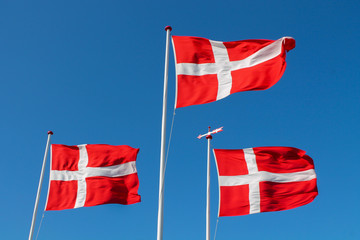 Dänische Flaggen
